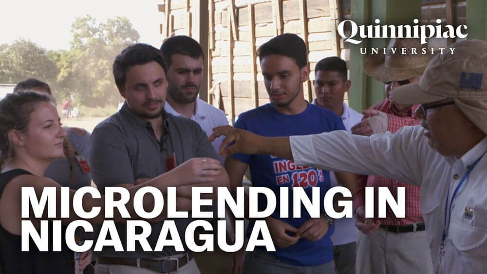 Business students on an onsite visit in Nicaragua, starts video