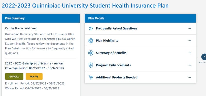 Gallagher waive or enroll in health insurance