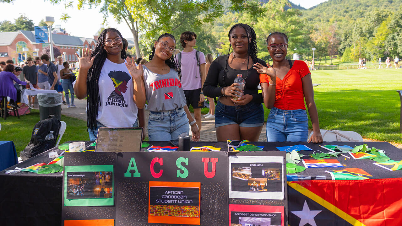 An African and Caribbean Student Union table at the Engagement Fair